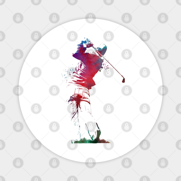 golf player sport art #golf #sport Magnet by JBJart